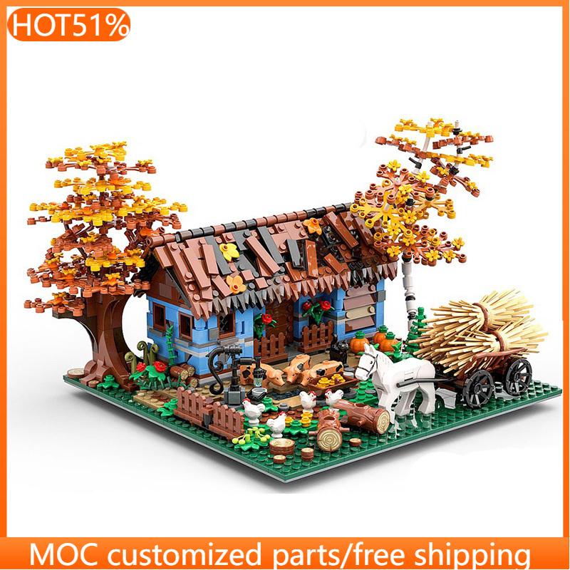 Urban Farming Design - 1120ピース 都市型古農家MOCカスタマイズモジュラービルディングブロックデザイン人気ブリックテクノロジーモデルDIYホリデートイギフト